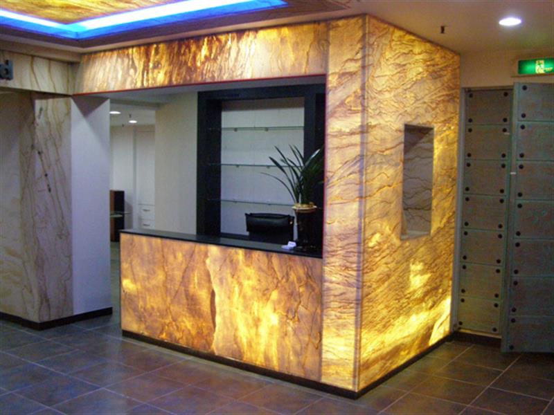 интерьер с гибким камнем